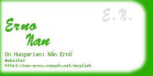 erno nan business card